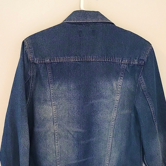 Carbon Garage Style Vintage Trucker Jean Jacket Sz Small Classic Fit - Picture 8 of 9